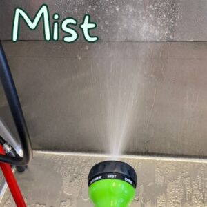 Vesipistooli säädettynä asetukselle Mist